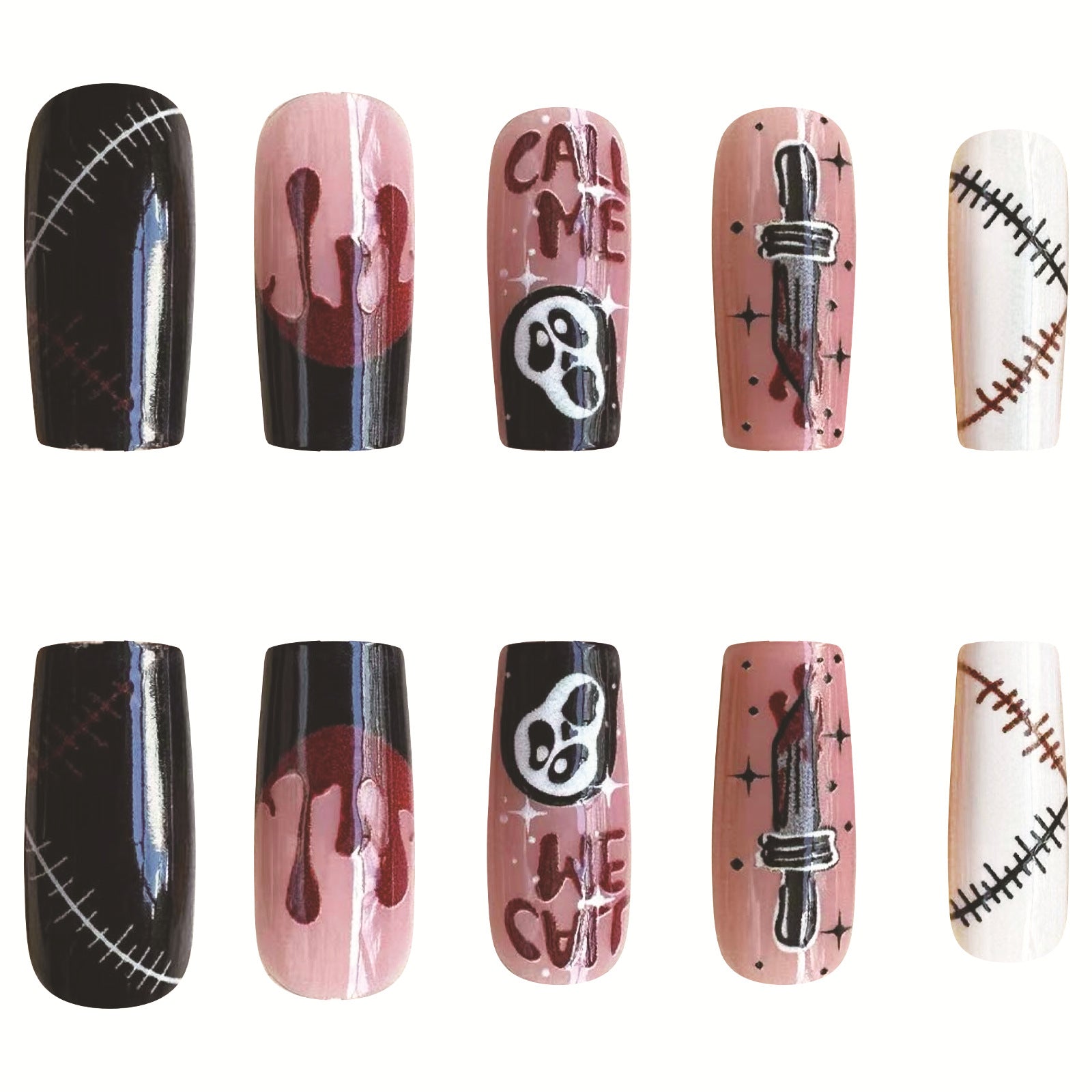 No.AW95 Halloween Goblins Fingernails Patch 24pcs/Set