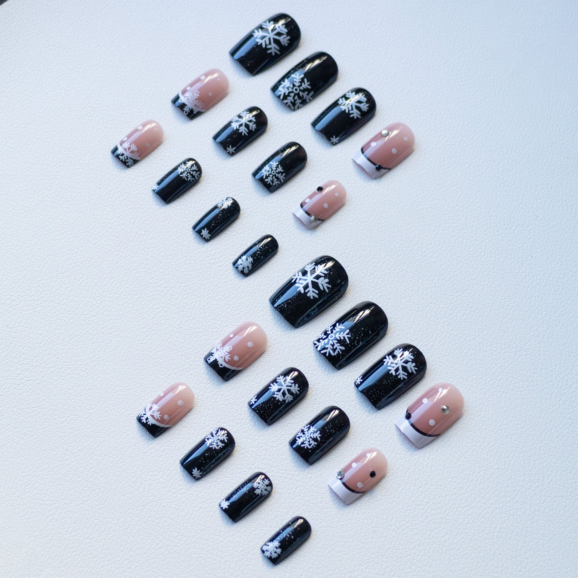 No.CM75 Christmas Snowflake Fingernails Patch 24pcs/Set