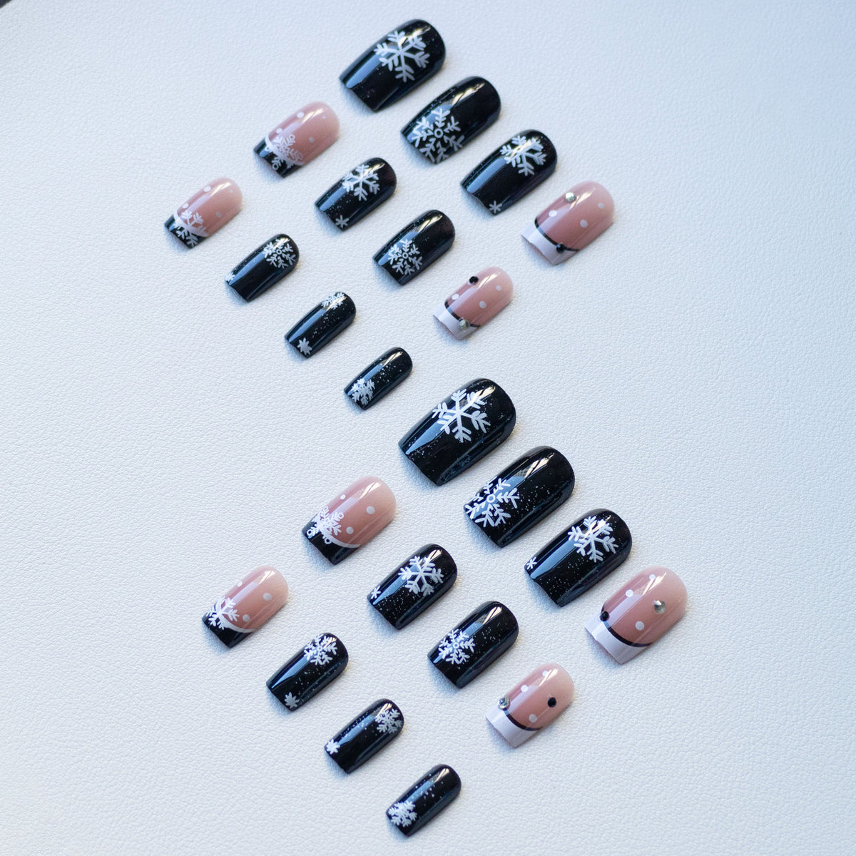 No.CM75 Christmas Snowflake Fingernails Patch 24pcs/Set