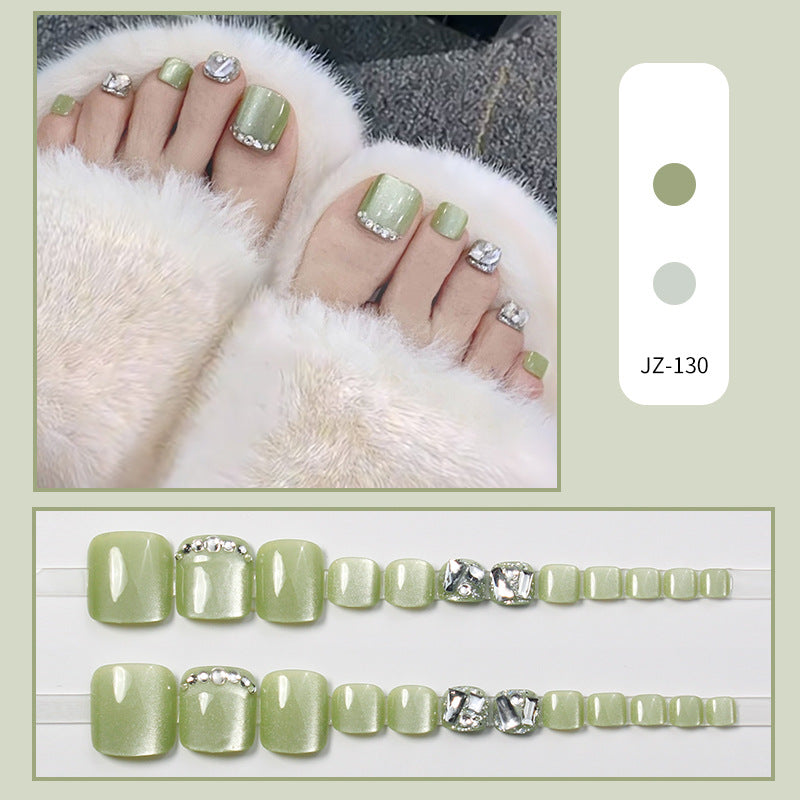No.598 Green Cat's Eye Toenails Patch 24pcs/Set