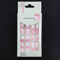 No.KD8 Cute Mini Kids Press on Fingernails 24pcs/Set