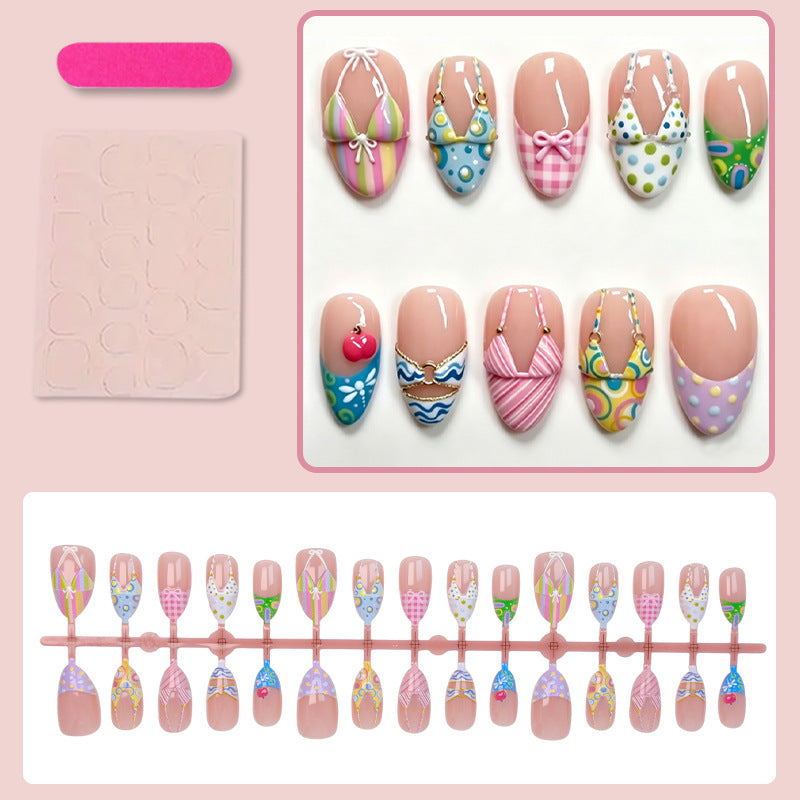 No.F773 Polka Dot Fingernails Patch 24pcs/Set