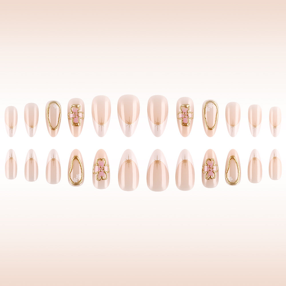 No.F527 Golden Yellow Fingernails Patch 24pcs/Set