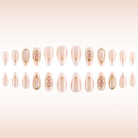 No.F527 Golden Yellow Fingernails Patch 24pcs/Set