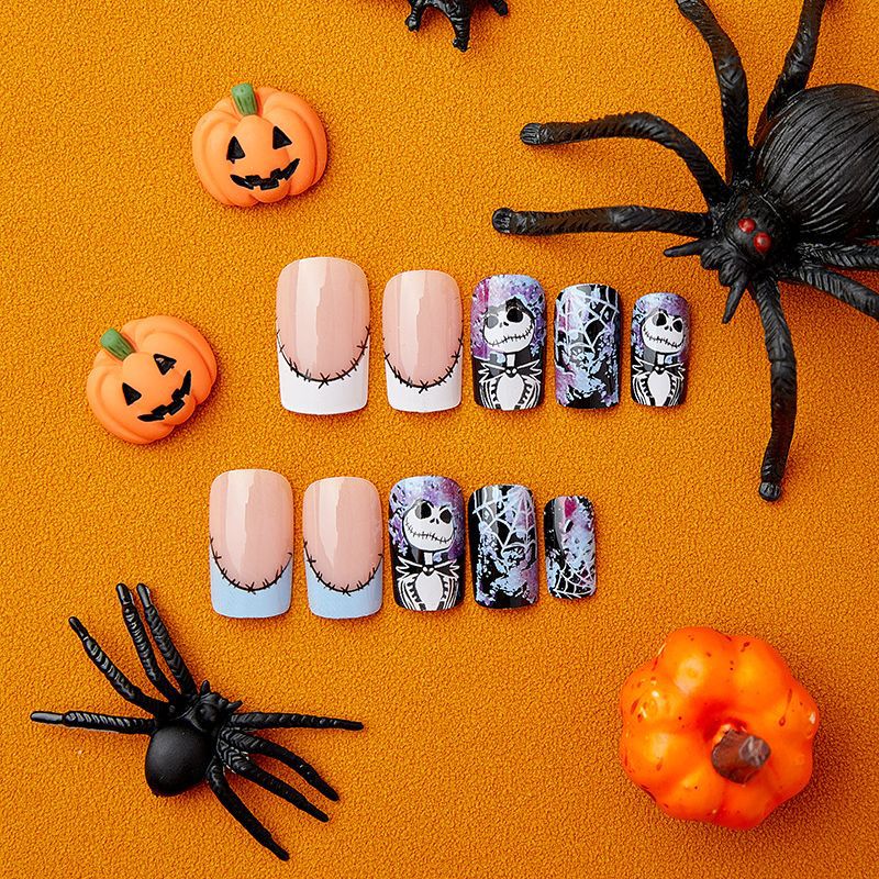 No.AW24 Halloween Spider Fingernails Patch 24pcs/Set