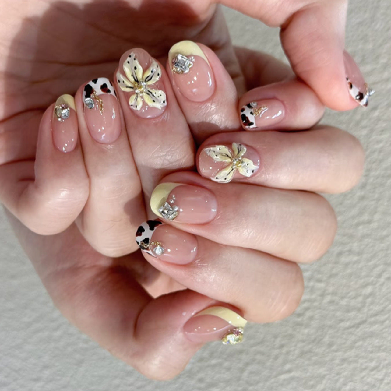 No.F429 3D Flowers Fingernails Patch 24pcs/Set