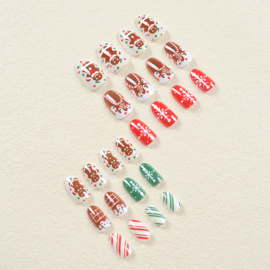 No.CM55 Christmas Cute Fingernails Patch 24pcs/Set