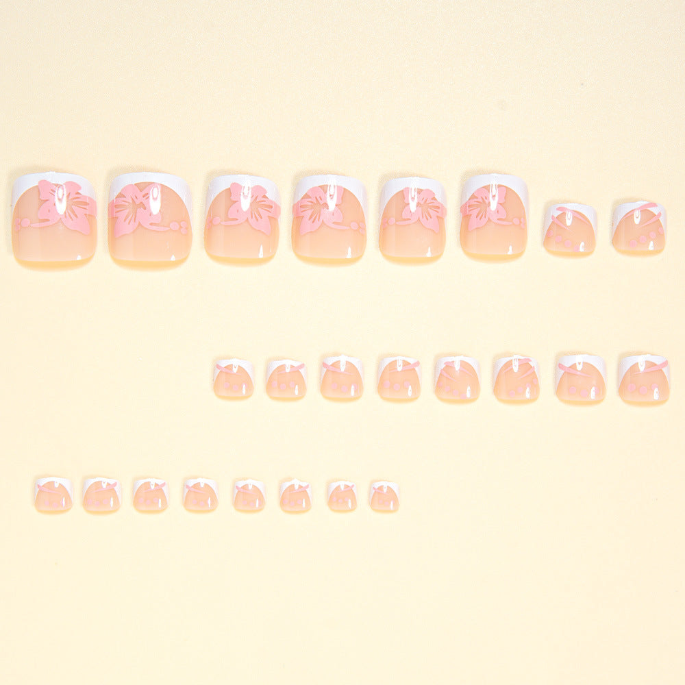 No.PSN184 Pink Petals Hand & Toe Pair Set-48pcs