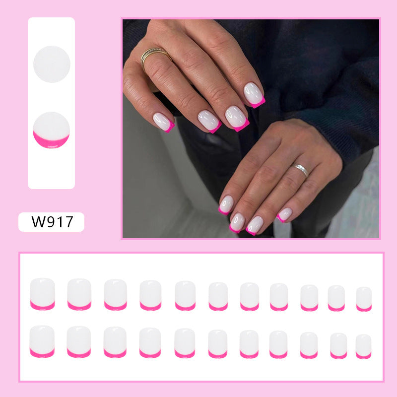 No.F95 Rose Red Fingernails Patch 24pcs/Set