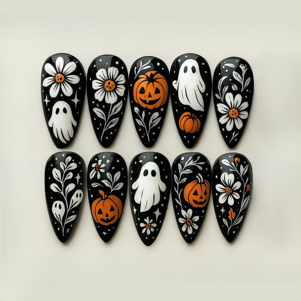 No.AW200 Halloween Dark Fingernails Patch 24pcs/Set