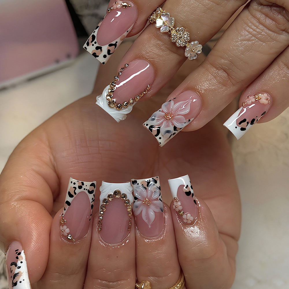 No.PSN210 Leopard Print Hand & Toe Pair Set-48pcs