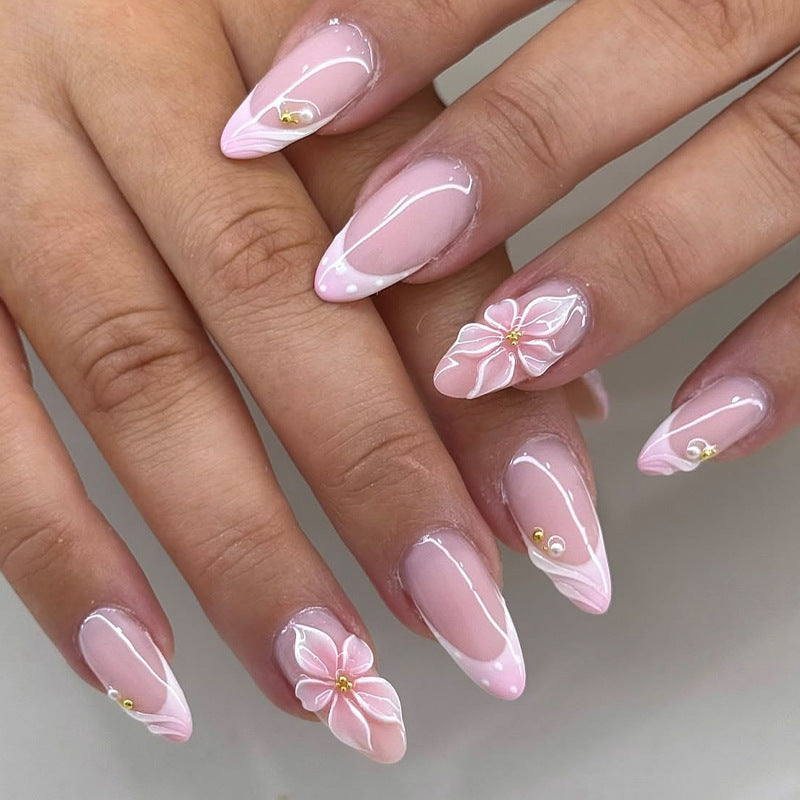 No.F611 Pink Fingernails Patch 30pcs/Set