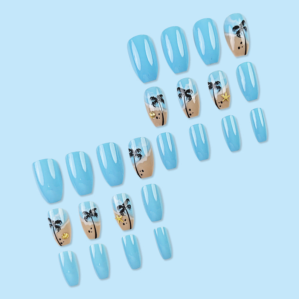 No.BH1 Coconut Beach Fingernails Patch 24pcs/Set