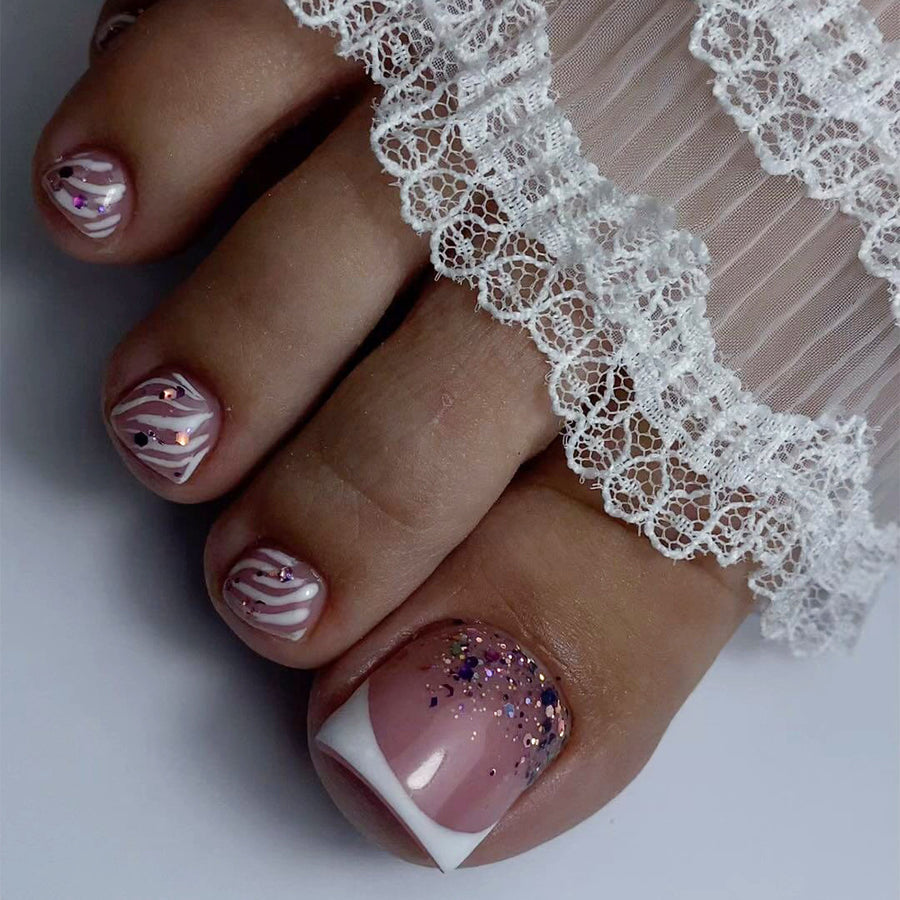 No.672 Fashion Toenails Patch 24pcs/Set