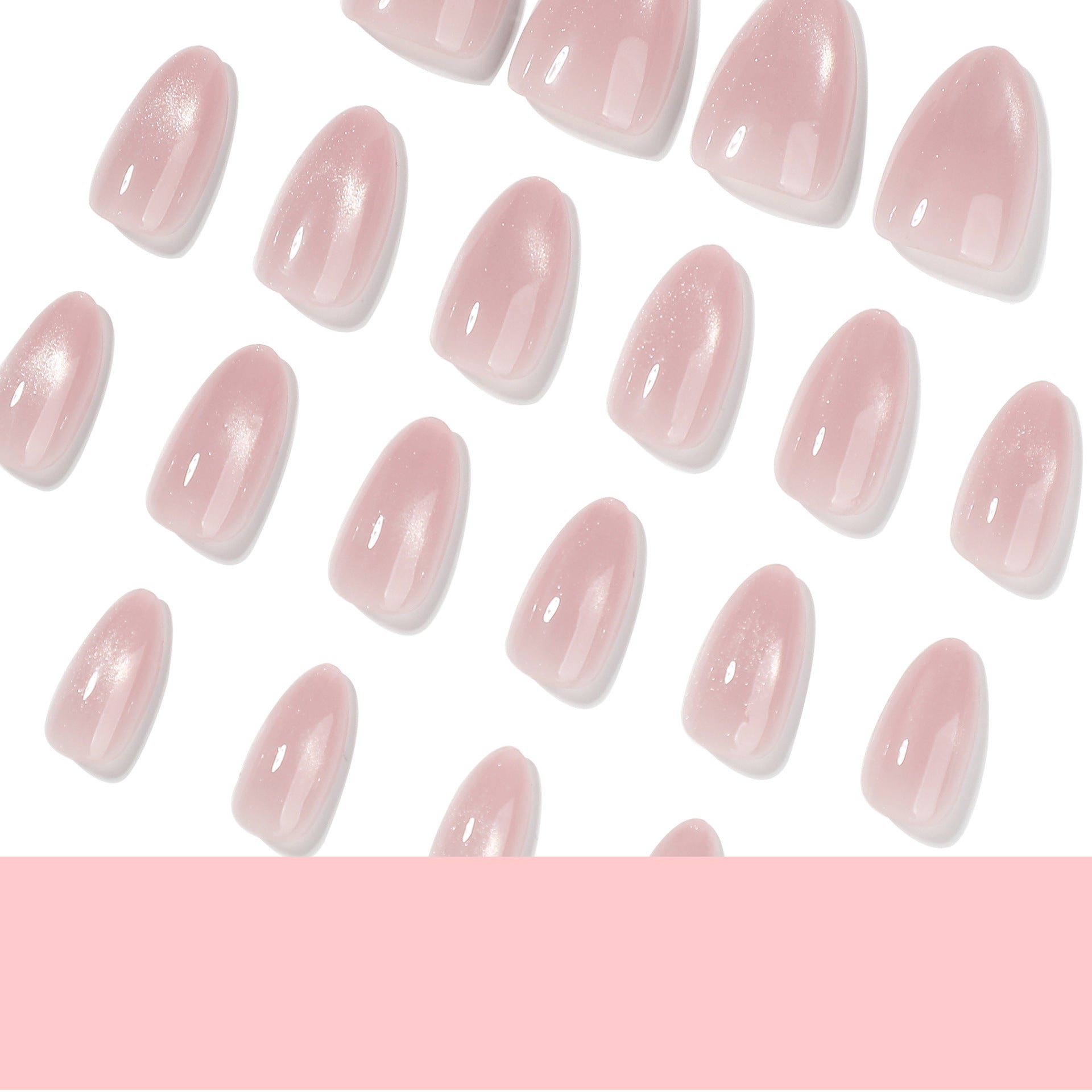 No.F738 Pink Fingernails Patch 24pcs/Set