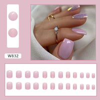 No.F20 Light Purple Fingernails Patch 24pcs/Set