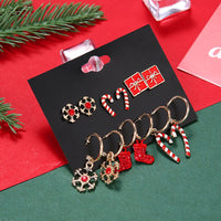 No.JR12 6 pairs/set Christmas Earrings Set