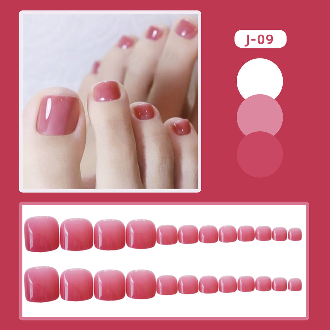 No.324 Sweet Toenails Patch 24pcs/Set