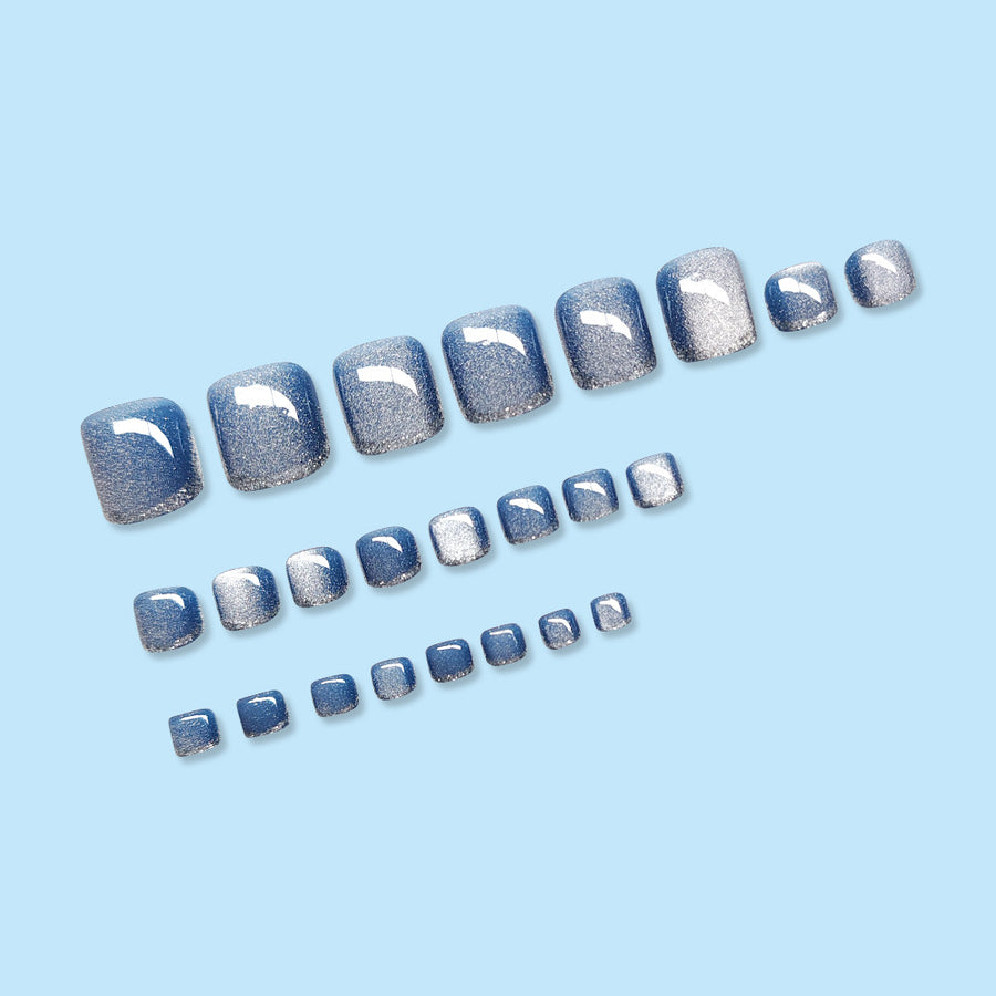 No.276 Blue Cat's Eye Toenail Patch 24pcs/Set