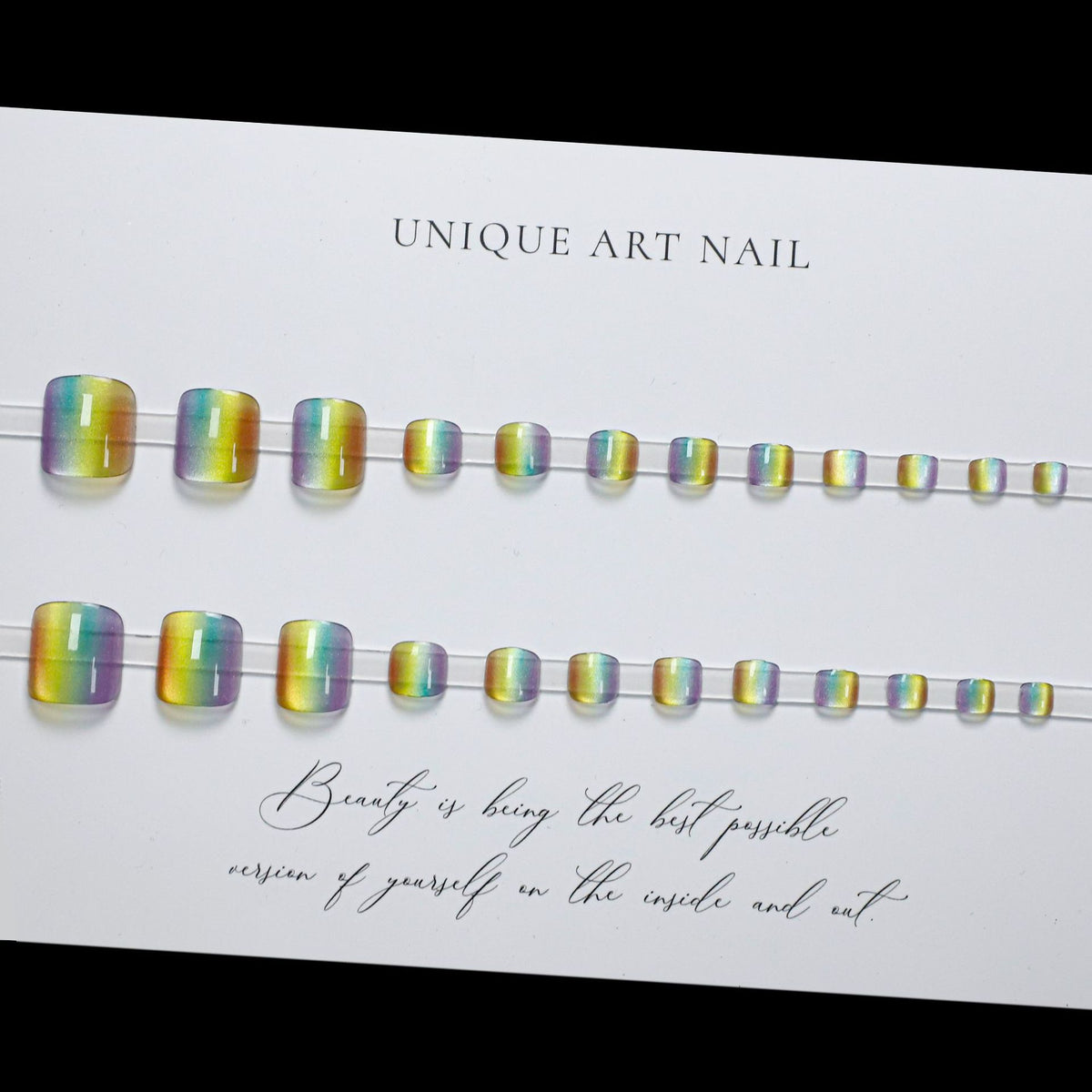 No.47 Rainbow Cat EyeToenail Patch 24pcs/Set