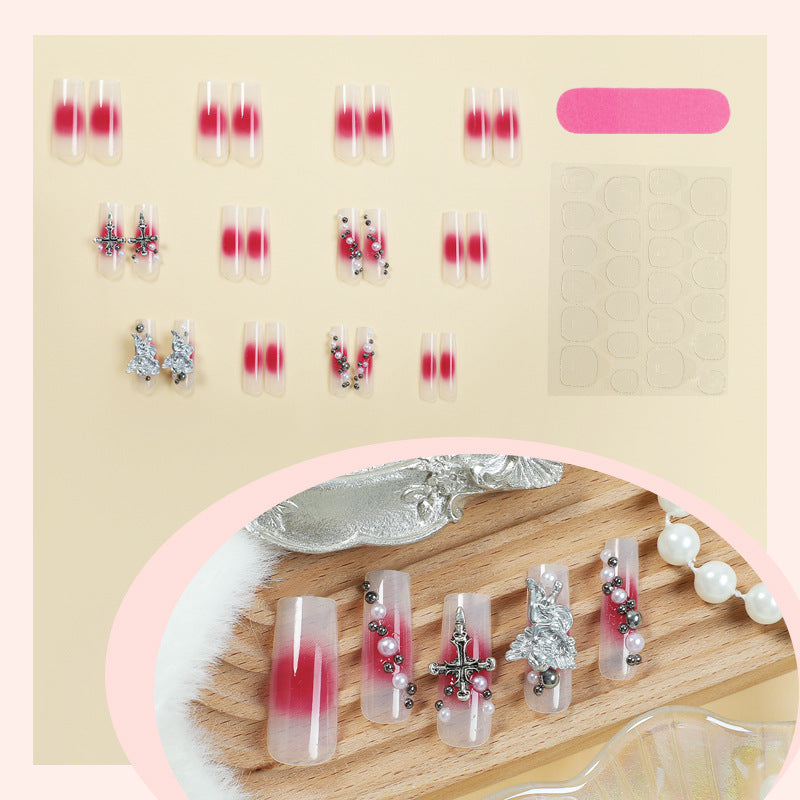 No.F350 Cross Blush Fingernails Patch 24pcs/Set