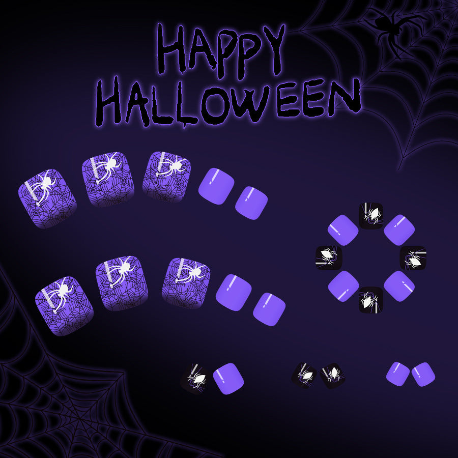 No.AW142 Halloween Purple Toenails Patch 24pcs/Set