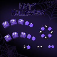 No.PSN169 Halloween Purple Spider Hand & Toe Pair Set-48pcs