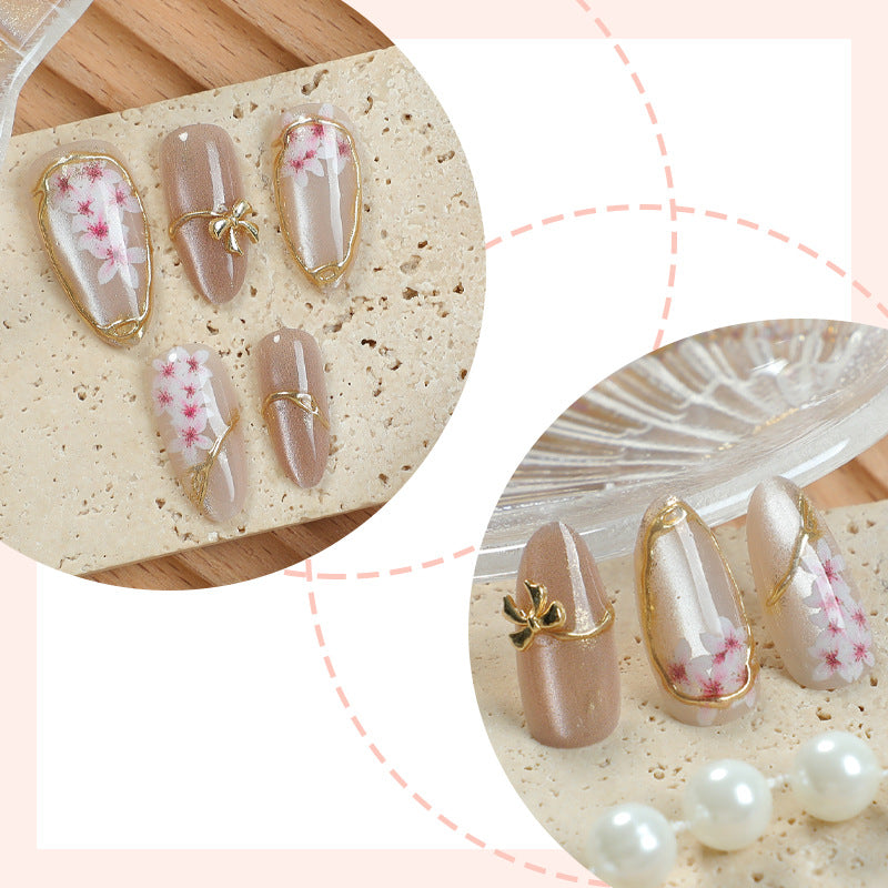 No.F520 Butterfly Cat's Eye Fingernails Patch 24pcs/Set