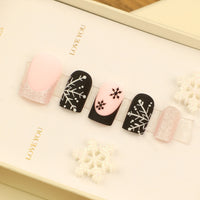 No.CM50 Christmas Snowflake Fingernails Patch 24pcs/Set