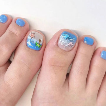 No.525 Beach Toenails Patch 24pcs/Set