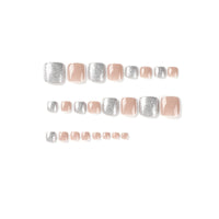 No.221 Silver Glitter Toenails Patch 24pcs/Set