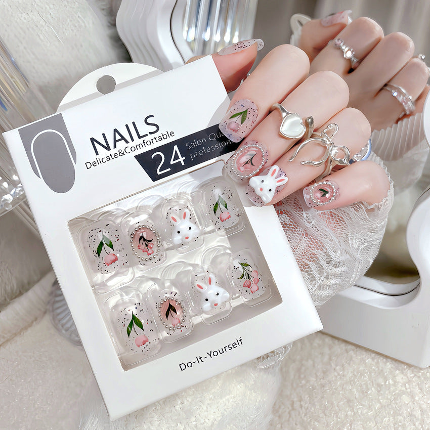 No.ET26 Cute Rabbit Fingernails Patch 24pcs/Set
