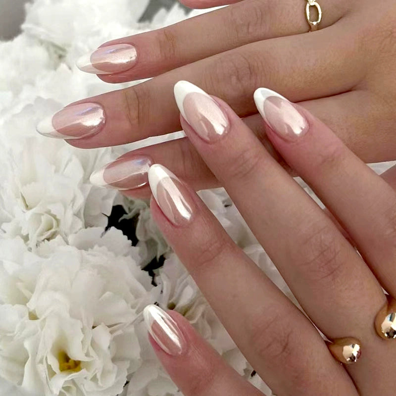 No.F246 Almond Fingernails Patch 24pcs/Set