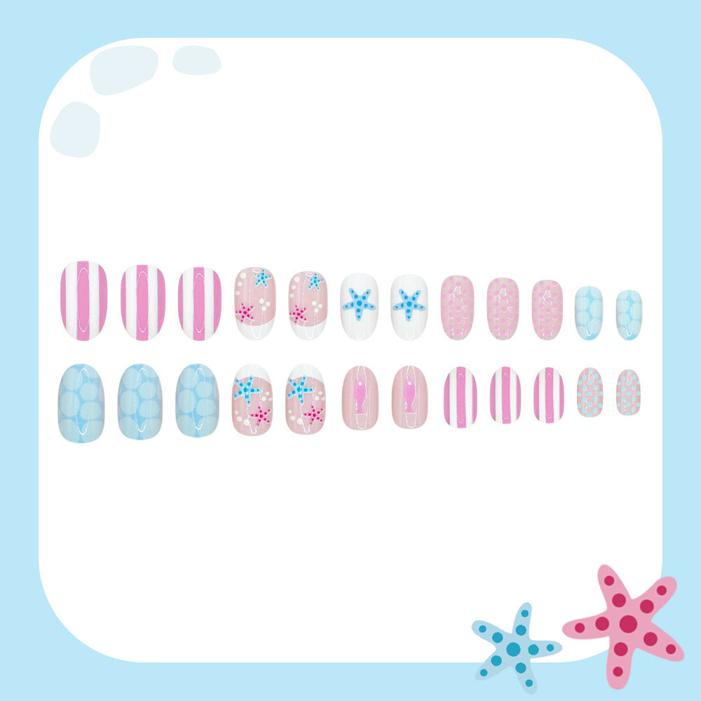 No.F762 Starfish Fingernails Patch 24pcs/Set