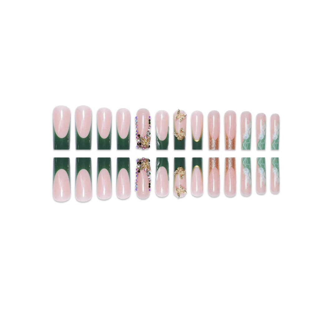 No.F673 Butterfly Fingernails Patch 24pcs/Set