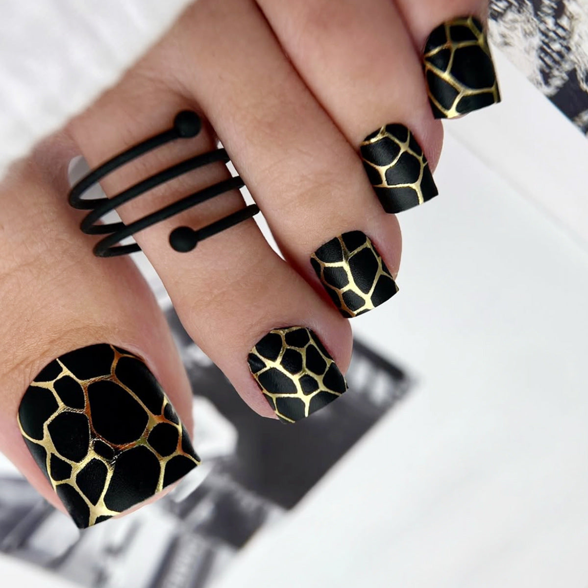 No.726 Black Toenails Patch 24pcs/Set