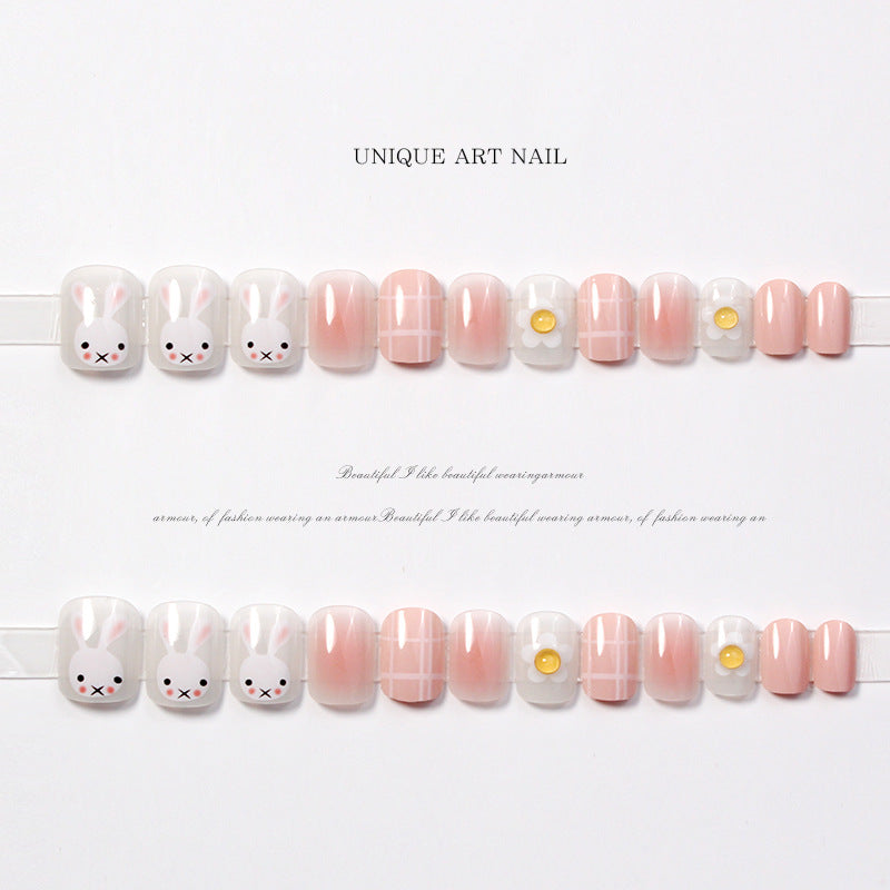 No.F400 Cute Rabbit Fingernails Patch 24pcs/Set
