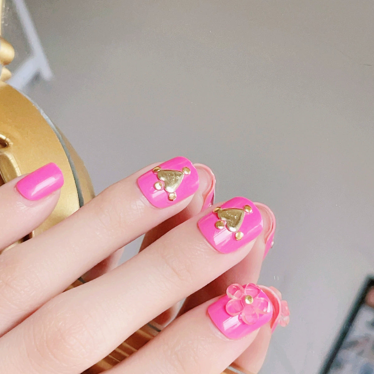 No.F340 Rose Red Fingernails Patch 24pcs/Set