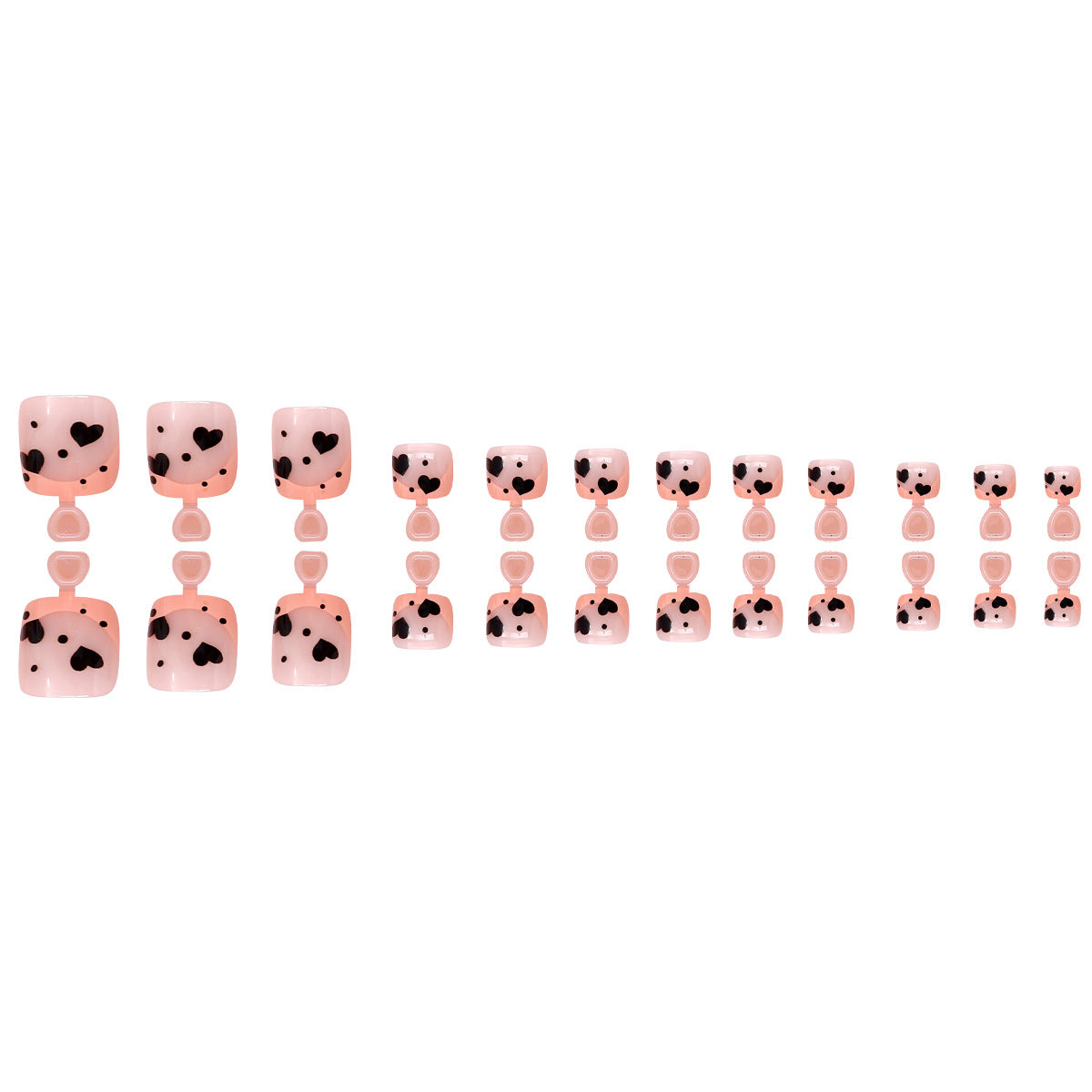No.557 Pink Leopard Toenails Patch 24pcs/Set