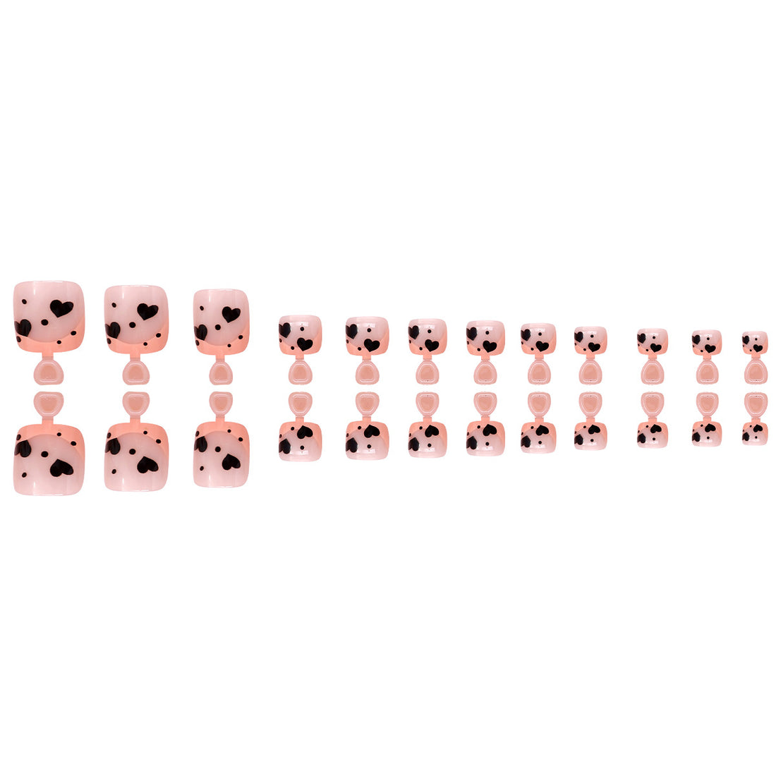 No.557 Pink Leopard Toenails Patch 24pcs/Set