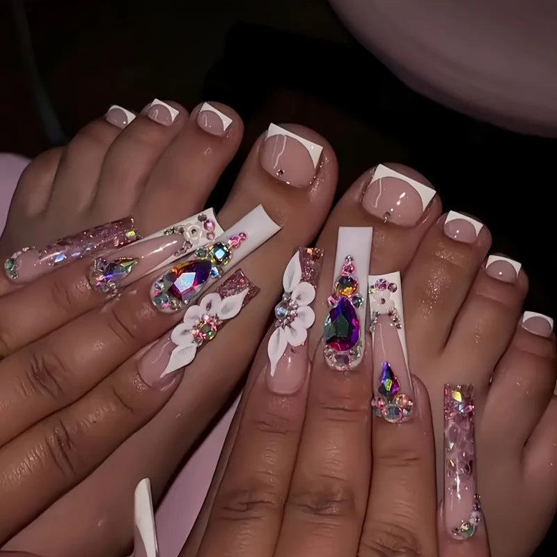 No.PSN196 Sweet Flower Hand & Toe Pair Set-48pcs