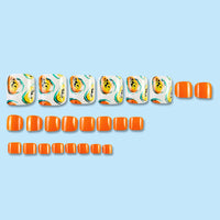 No.289 Orange Toenail Patch 24pcs/Set