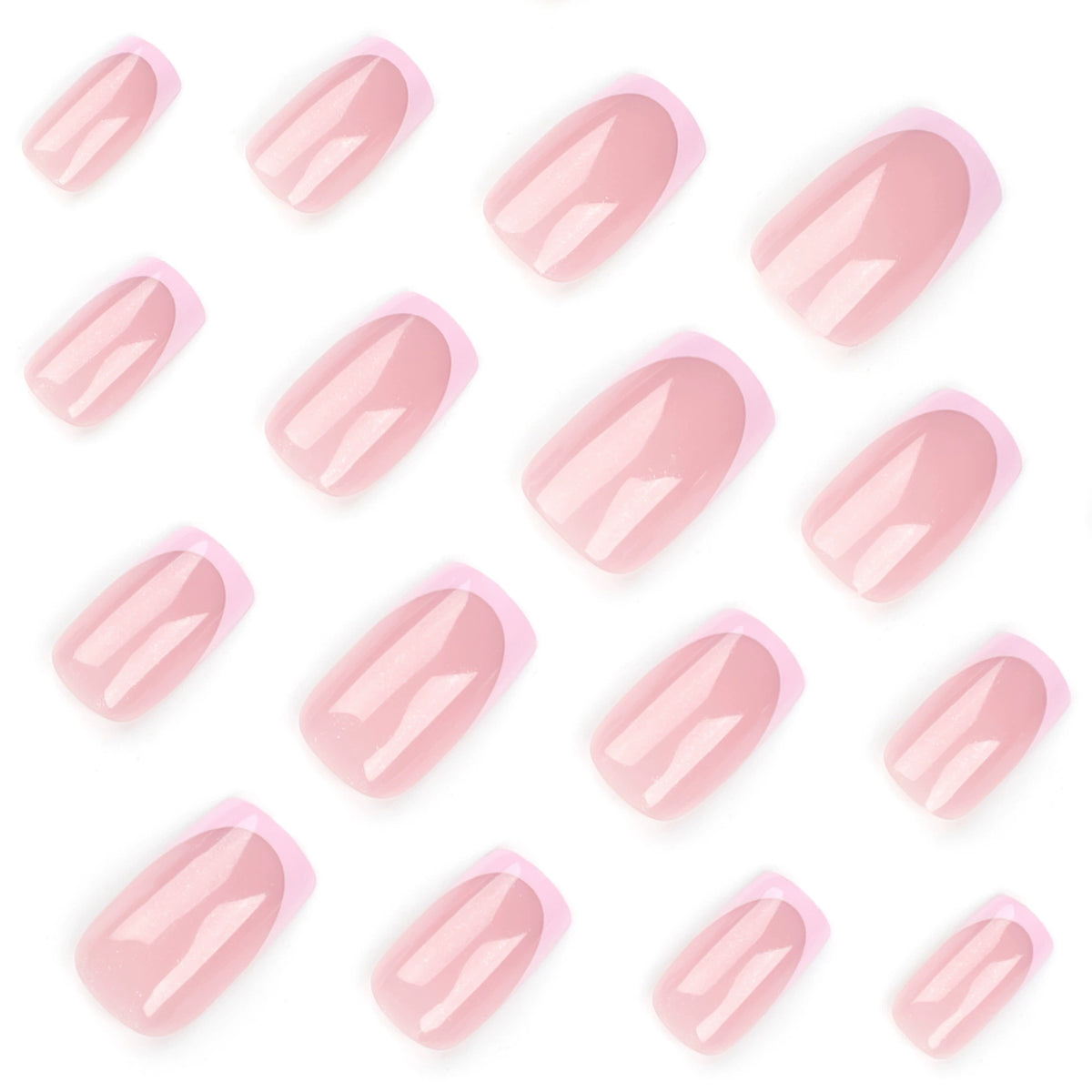 No.F292 Pink Fingernails Patch 24pcs/Set