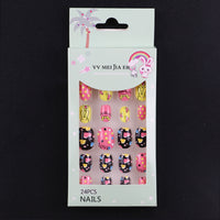 No.KD7 Cute Mini Kids Press on Fingernails 24pcs/Set