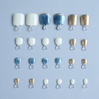 No.1 Glitter Cat Eye Press on Toenail Patch 24pcs/Set