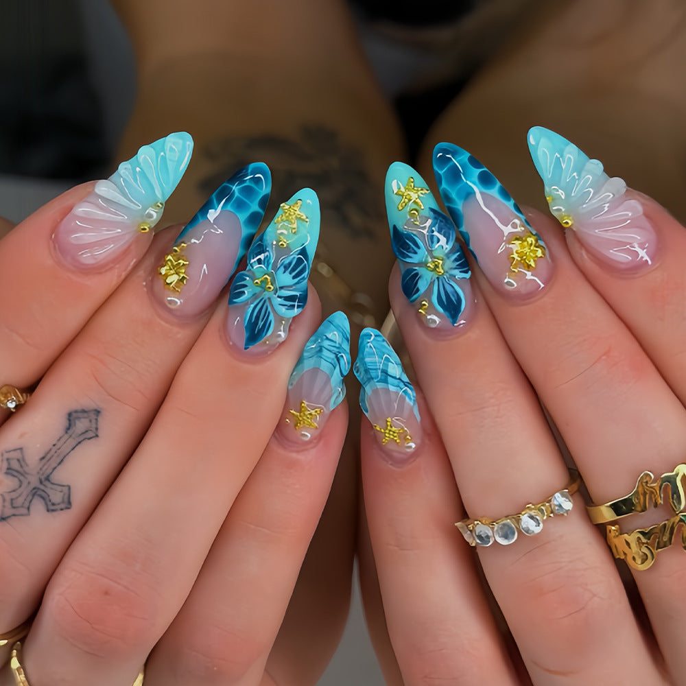 No.F753 Ocean Resort Fingernails Patch 24pcs/Set