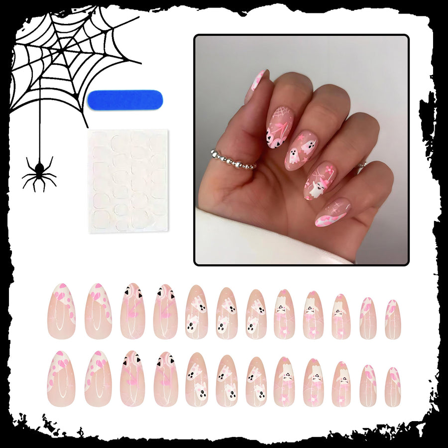 No.AW176 Halloween Cute Ghost Fingernails Patch 24pcs/Set