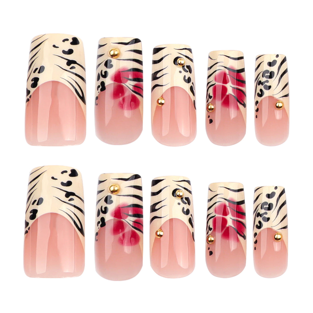 No.F230 Leopard Print Fingernails Patch 24pcs/Set