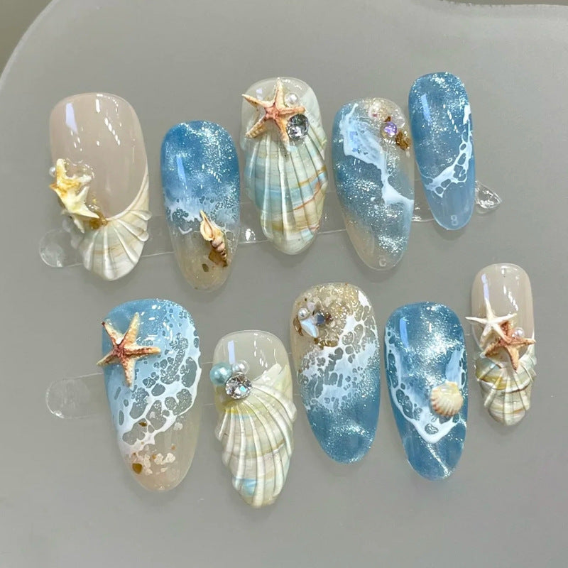 No.F586 Beach Fingernails Patch 24pcs/Set