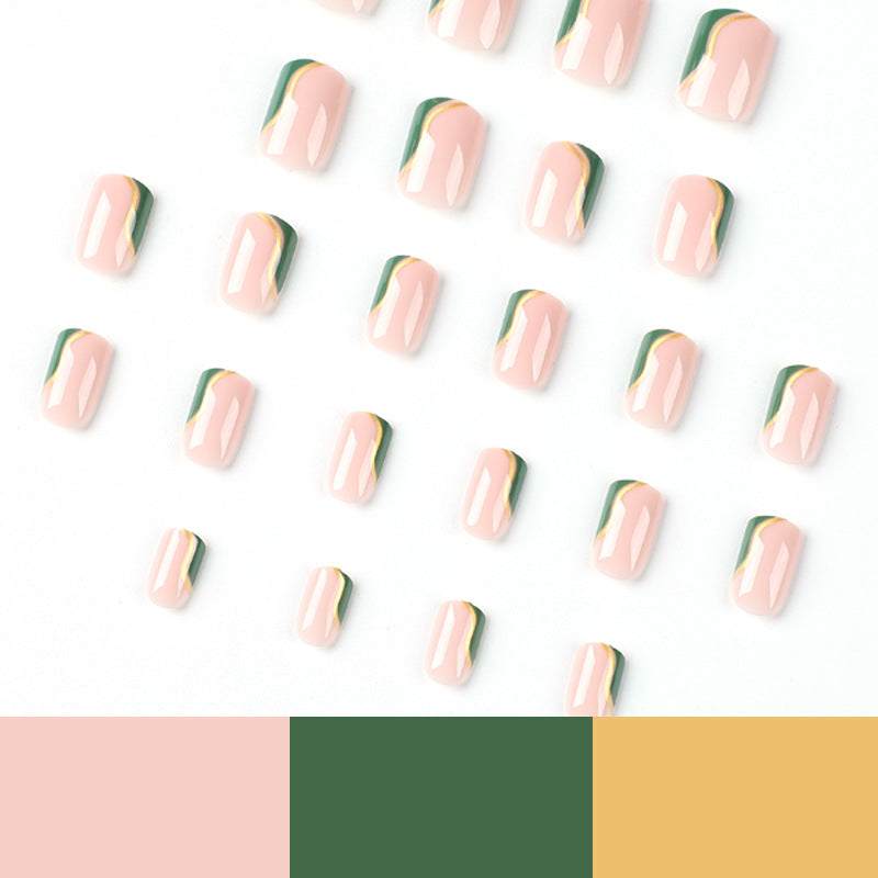 No.F775 Green Fingernails Patch 24pcs/Set